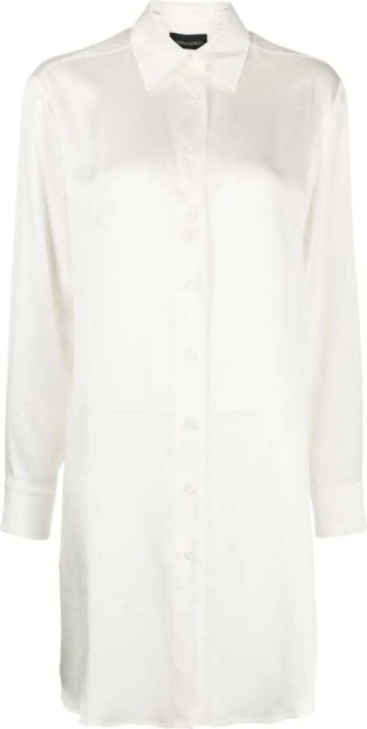 Cynthia Rowley - Silk Charmeuse Shirt Dress - White