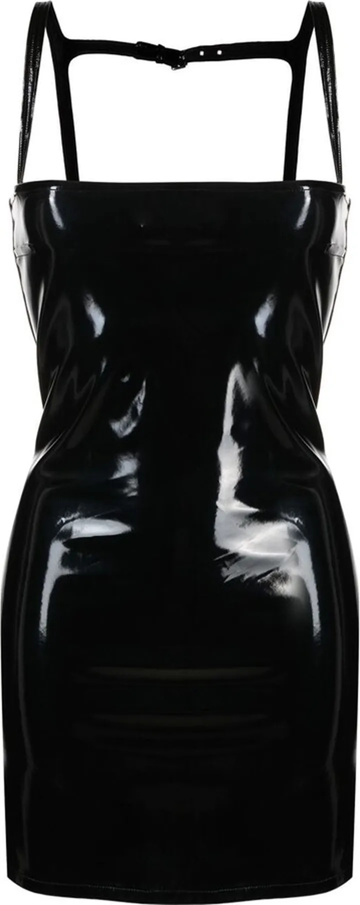 Open-Back Faux Leather Minidress