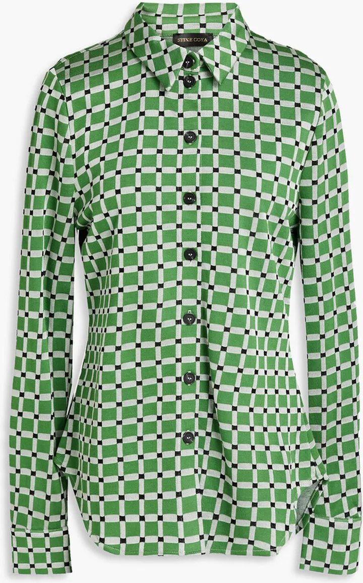 Sabina jacquard-knit shirt