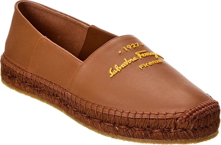 Ferragamo Susana Leather Espadrille