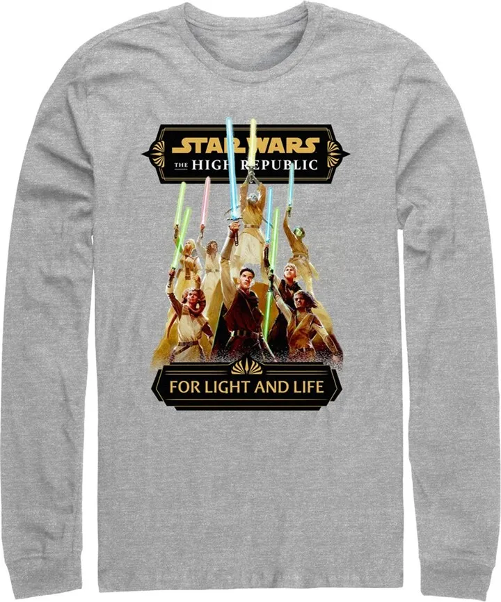Men's Star Wars The High Republic Jedi For Light and Life Long Sleeve Shirt - White - Medium