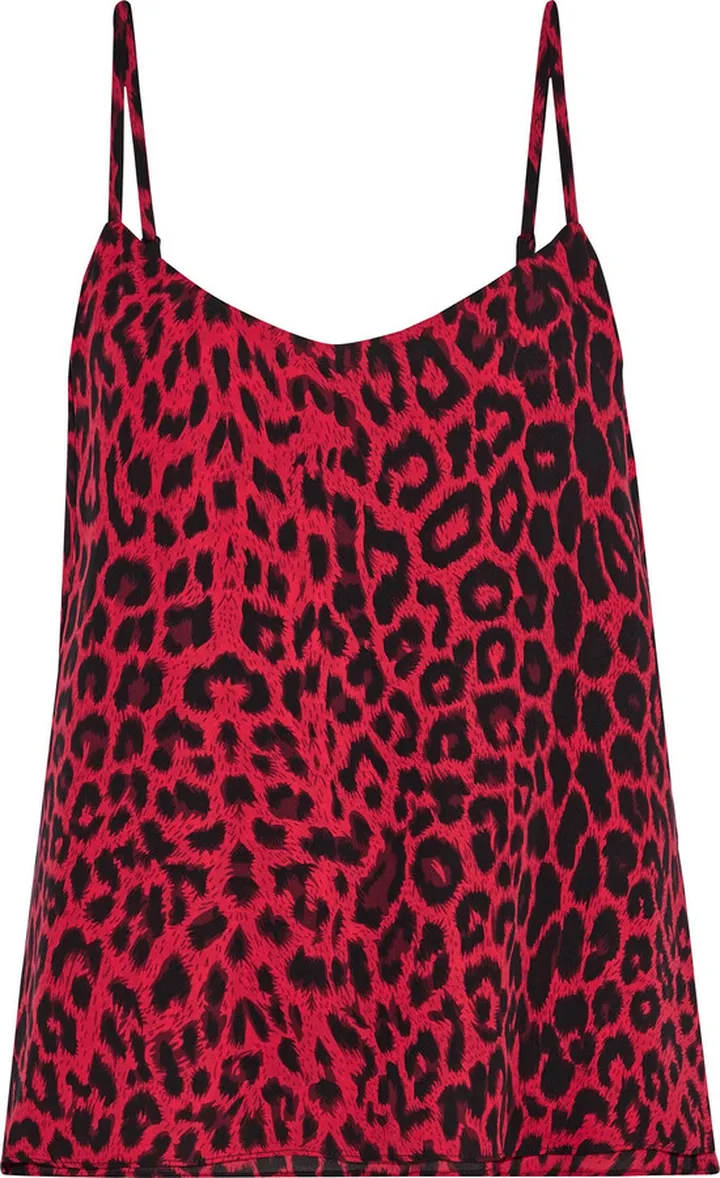Vita layered leopard-print silk crepe de chine camisole