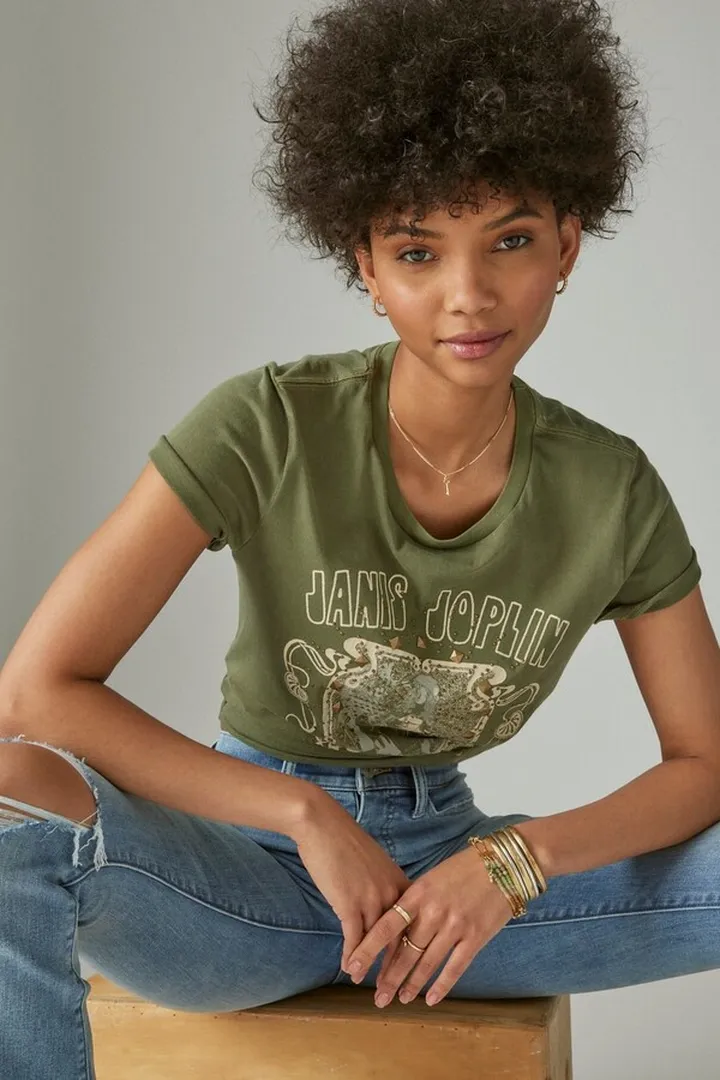 Janis Joplin Classic Crew Tee