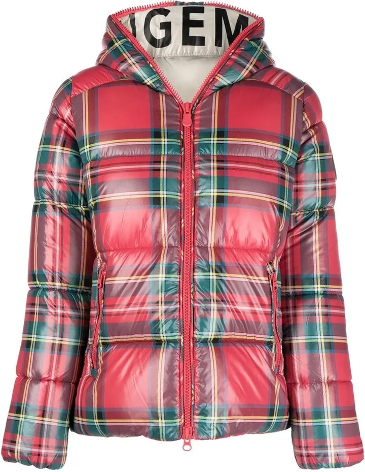 Alma tartan puffer-jacket