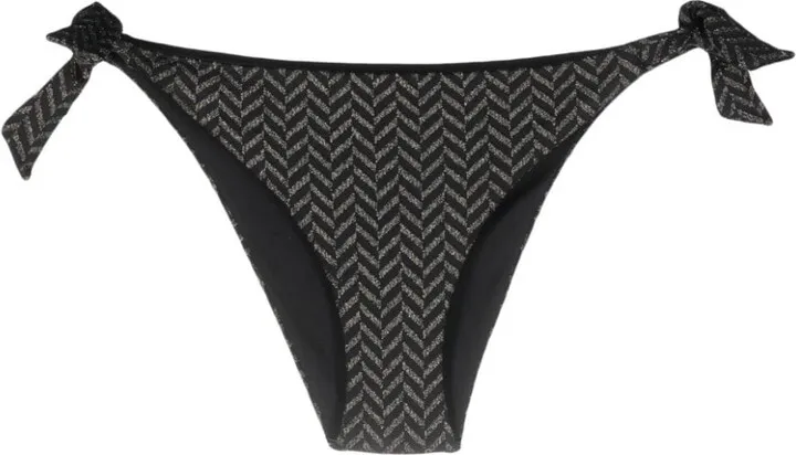 Herringbone-Pattern Bikini Bottoms