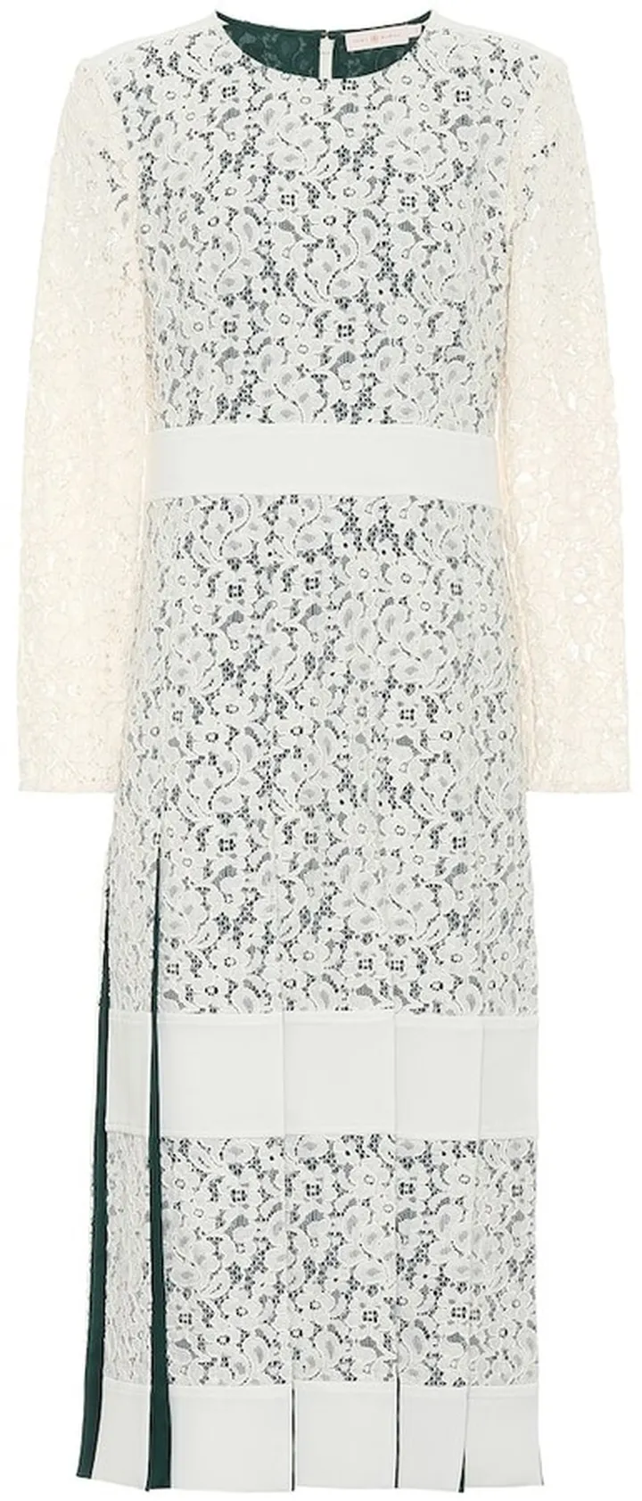 Cotton-blend lace dress