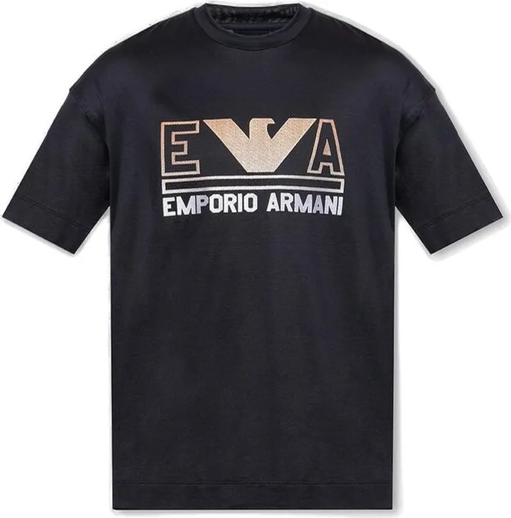 Emporio Armani Logo Fire Crewneck T-Shirt