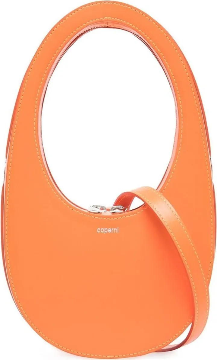 Logo-Stamp Leather Crossbody Bag