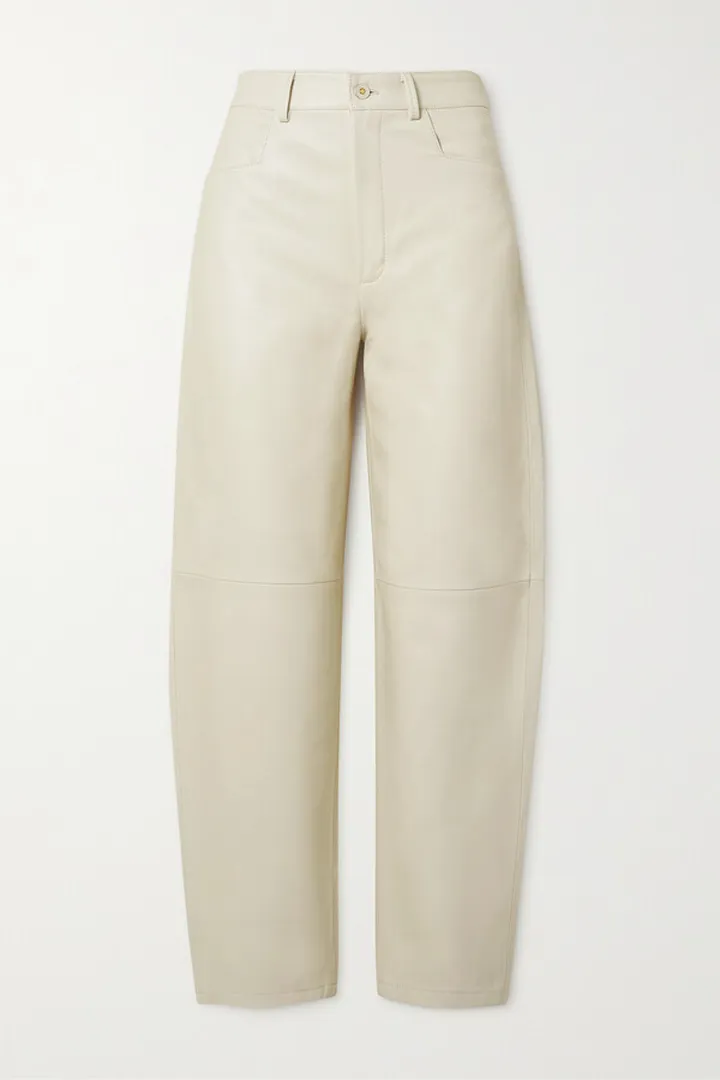 Wandler - Chamomile Tapered Leather Pants - Cream