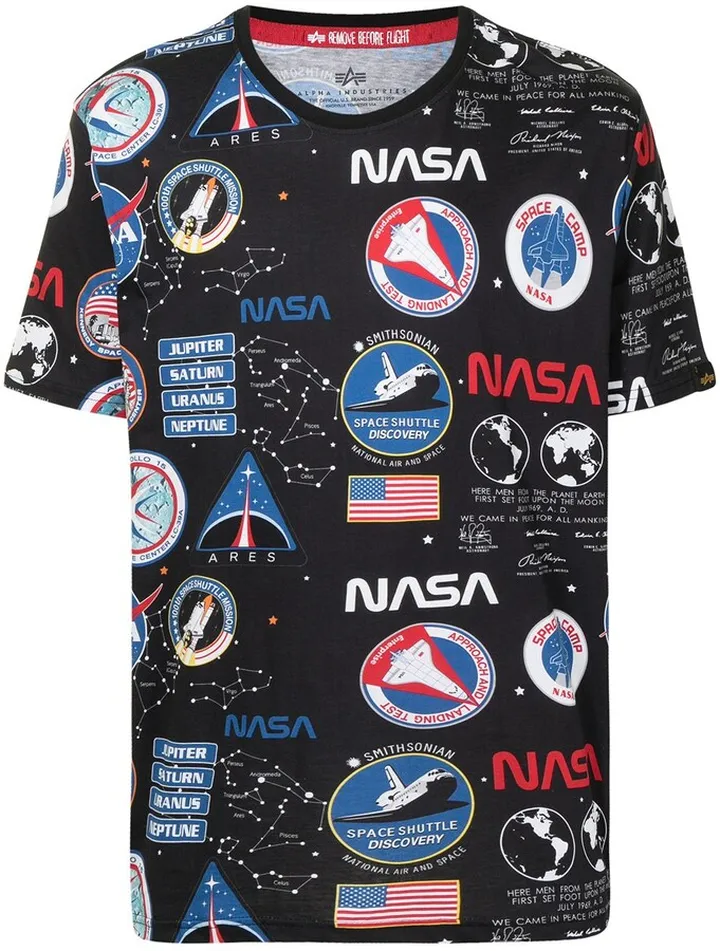 Nasa-print cotton T-shirt