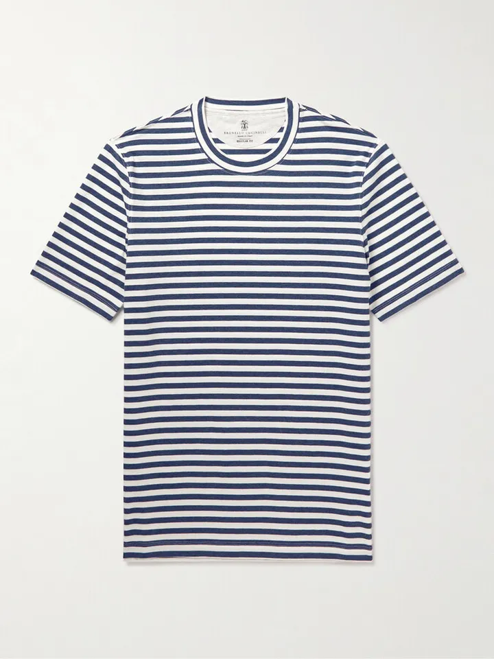 Striped Cotton-Jersey T-Shirt