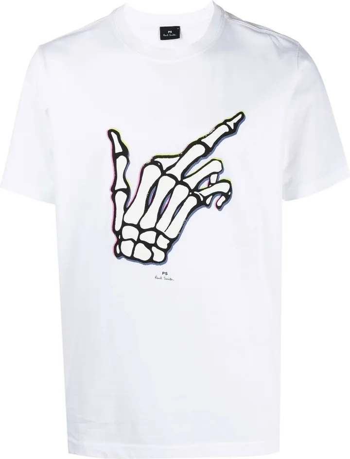 skeleton-hand print T-shirt