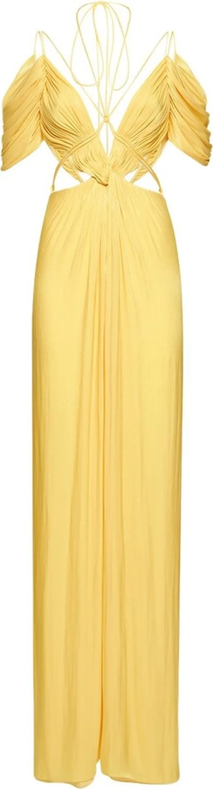 Thalia lurex georgette cutout gown