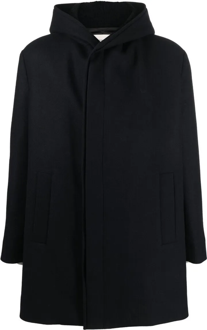 Hooded Wool-Blend Coat