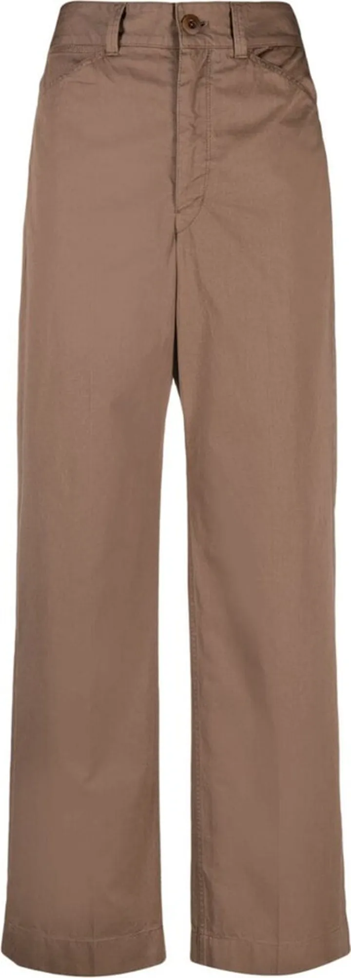 High-Waisted Straight-Leg Trousers