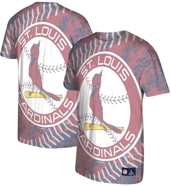 Men's Mitchell & Ness Red St. Louis Cardinals Historic Logo Jumbotron T-shirt