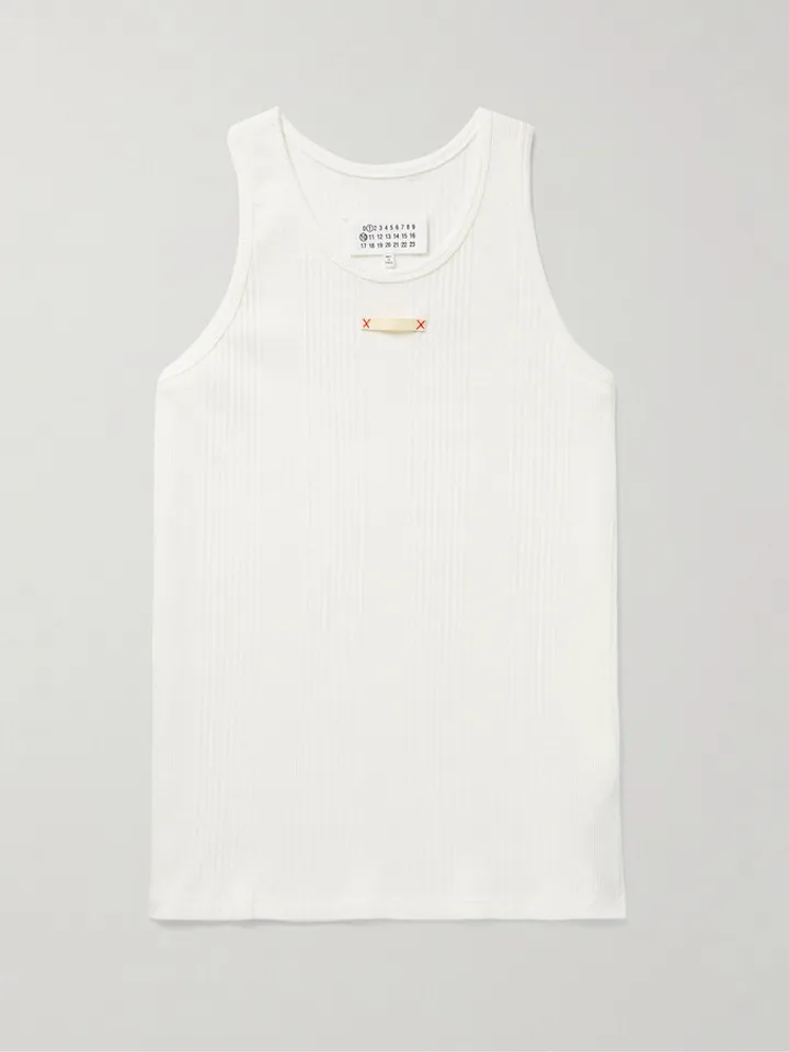 Ribbed Cotton-Jersey Tank Top