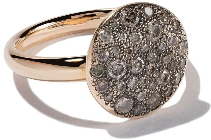 18kt rose gold Sabbia brown diamond ring