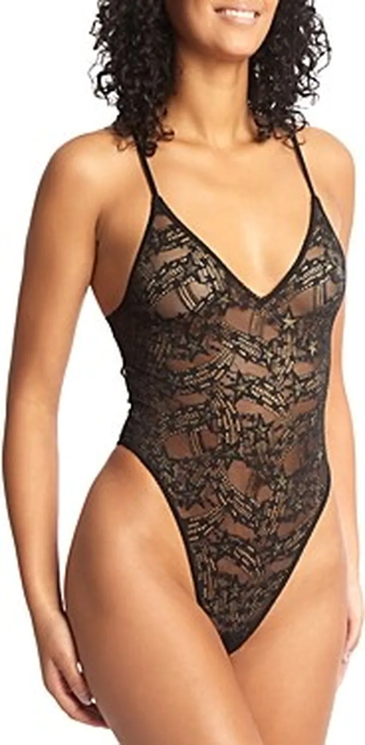 Hanky Panky Night Fever Star Lace Bodysuit