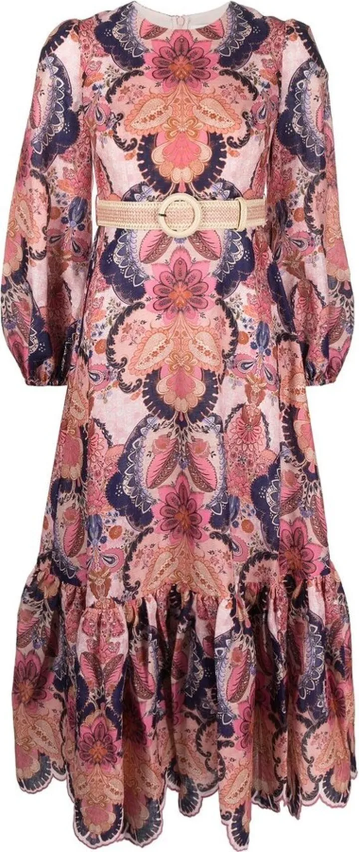 Laurel Billow Emb midi dress