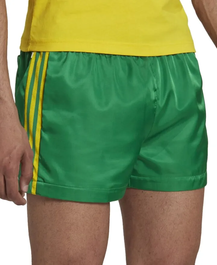 adidas Men's Brazil 3-Stripe Woven Track Shorts