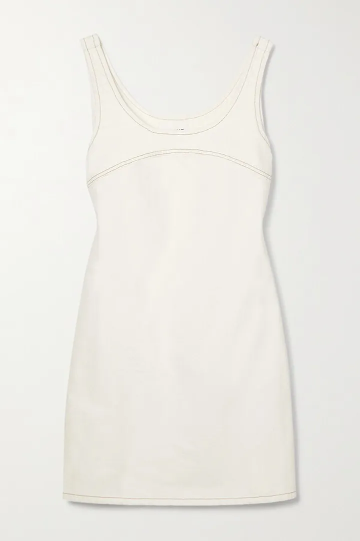 FRAME - Denim Mini Dress - Ecru