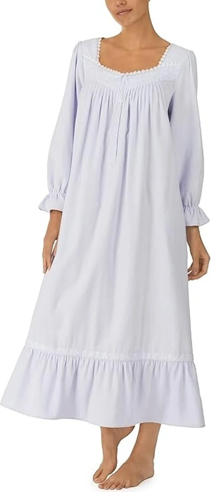 Eileen West Long Sleeve Flannel Ballet Gown (Peri) Women's Pajama