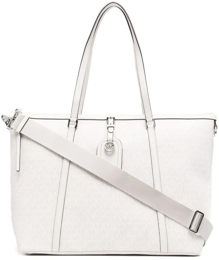 Monogram-Pattern Tote Bag
