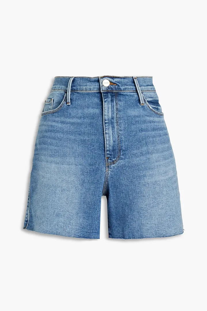 Le Tour faded denim shorts