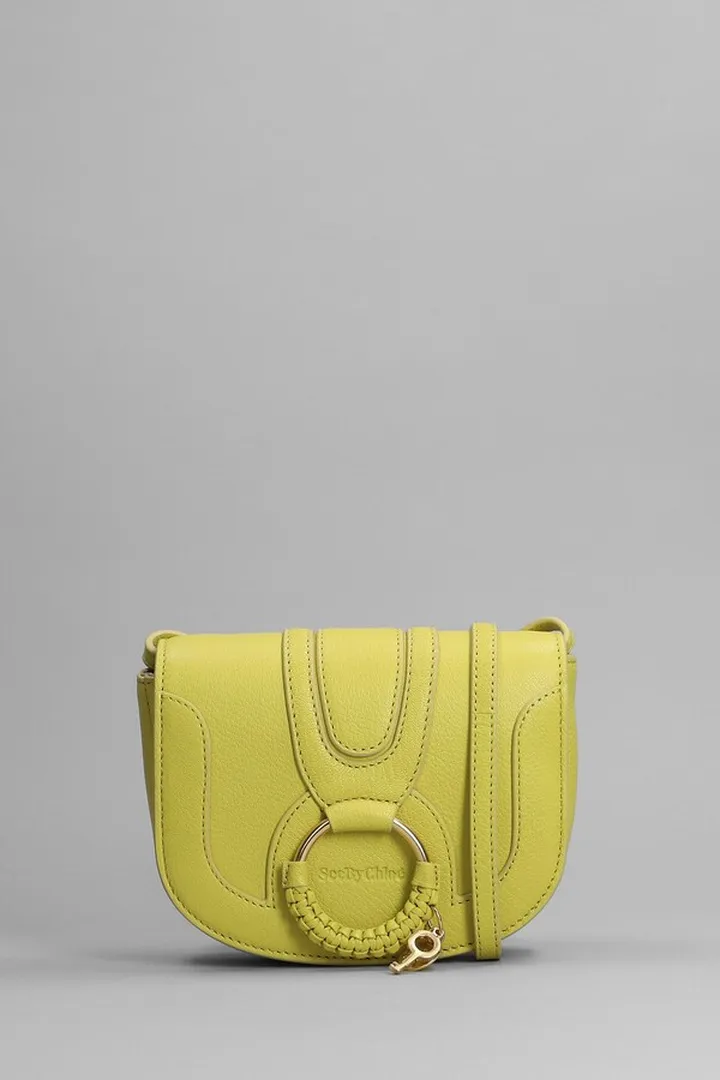 Mini Hana Shoulder Bag In Yellow Leather