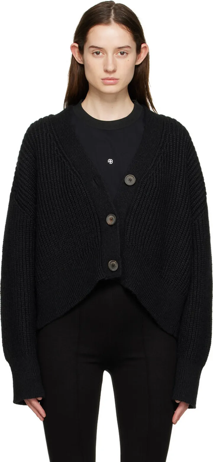 ANINE BING Black Maxwell Cardigan