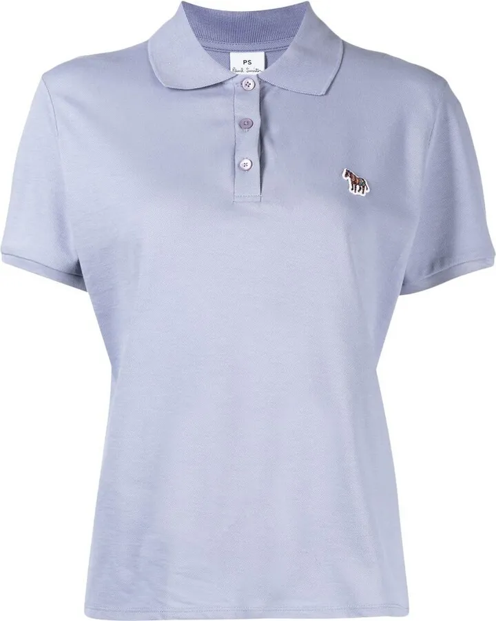Zebra-patch polo top