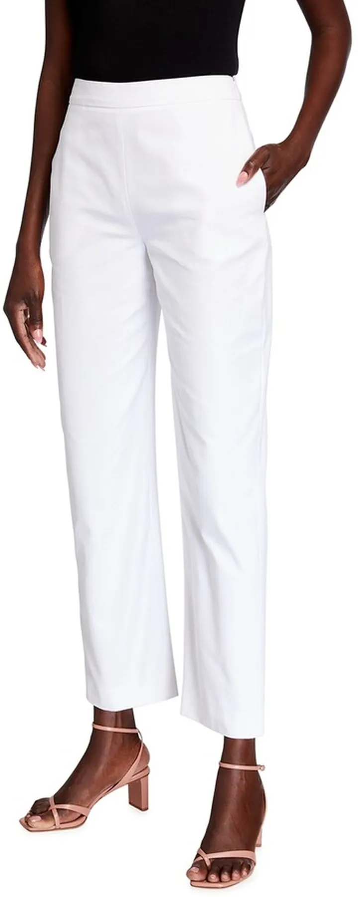 Cropped Straight-Leg Pants