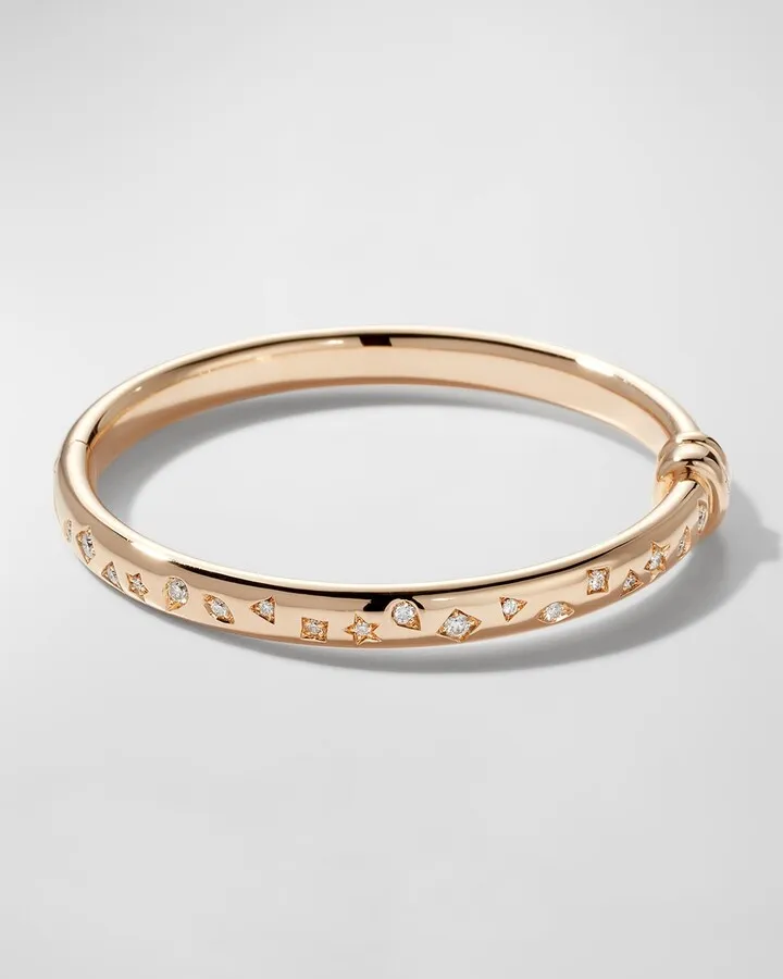 Iconica Rose Gold Diamond Bangle Bracelet