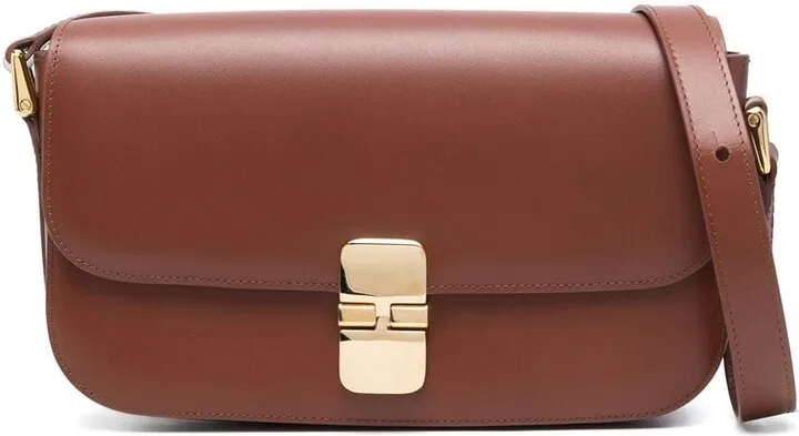 Clasp-Fastening Tote Bag