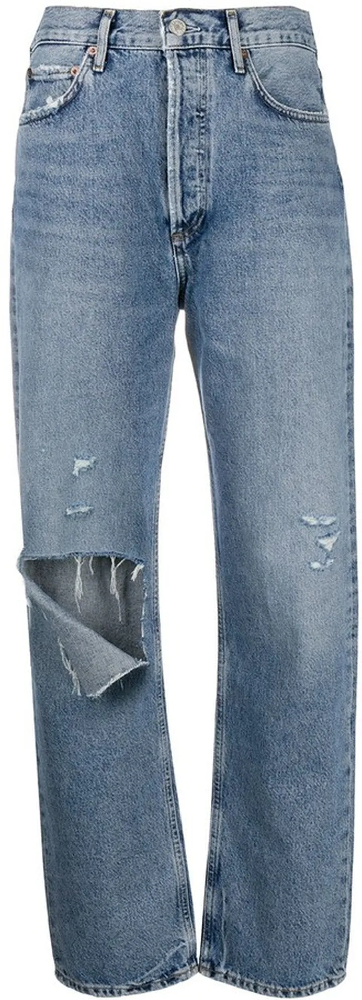 Ripped Organic Cotton Boyfriend Jeans