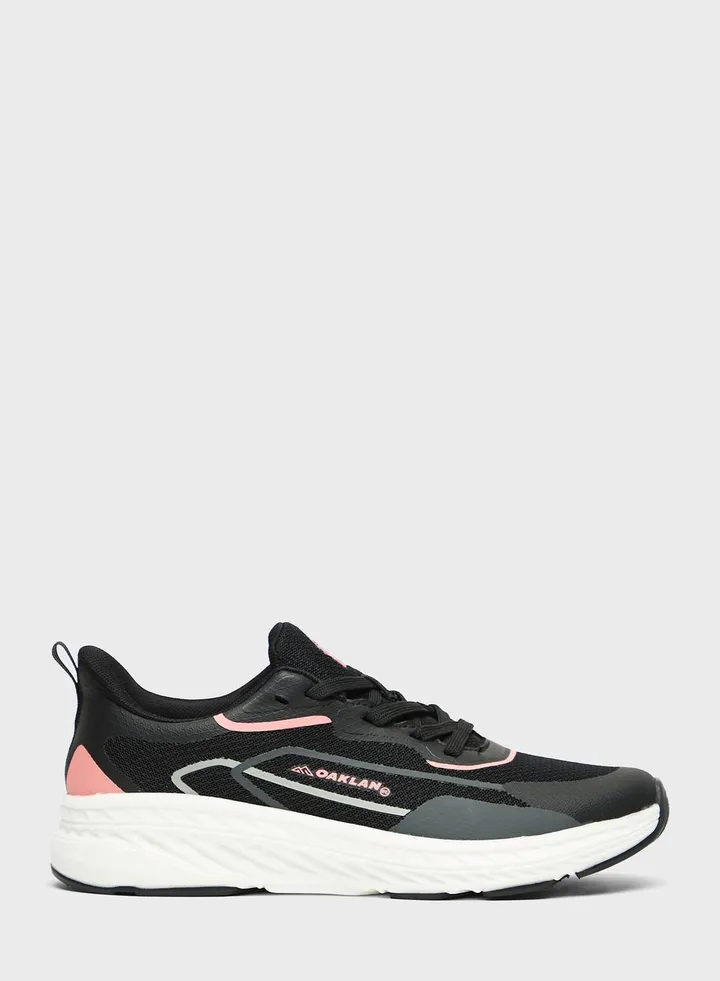 Textured Lace-Up Sneakers