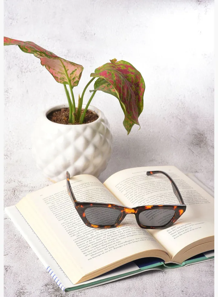 Women Black Lens Black Butterfly Sunglasses