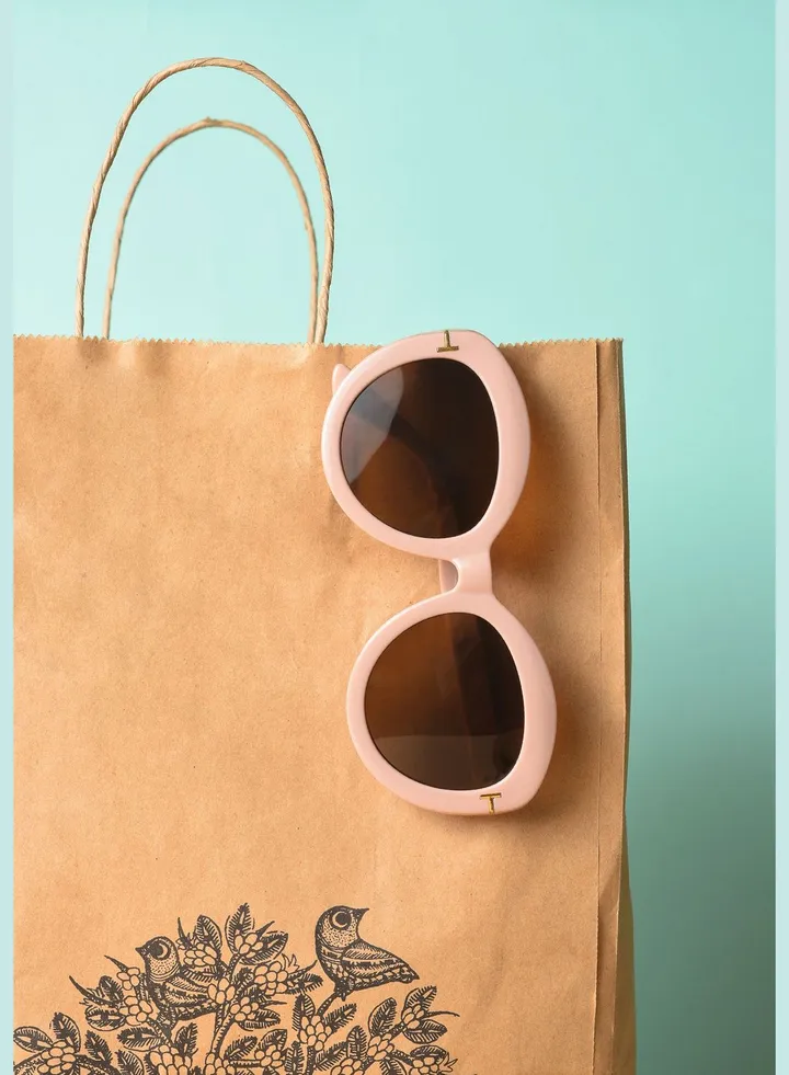 Women Brown Lens Brown Round Sunglasses