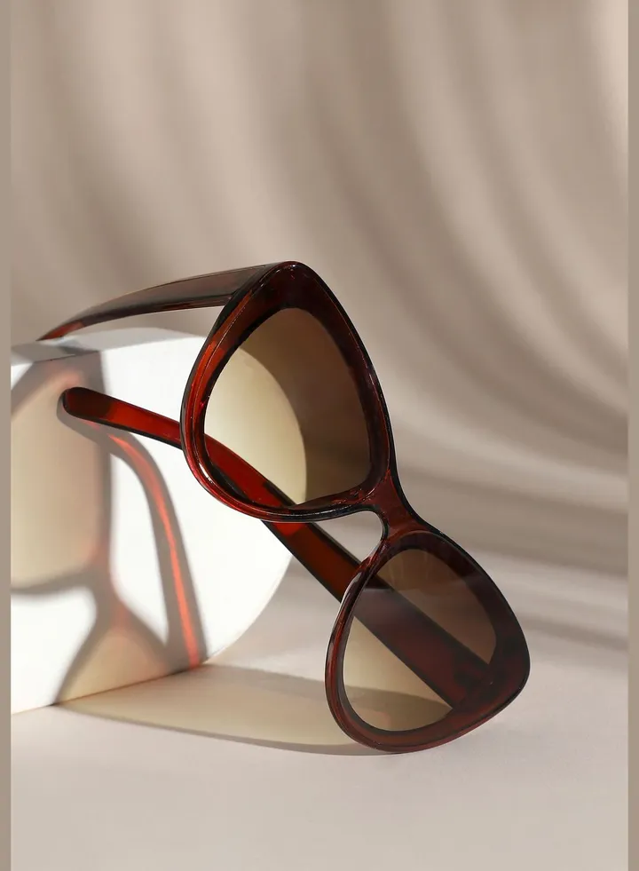 Polarized Polycarbonate Full Rim Cat Eye Sunglass For Women