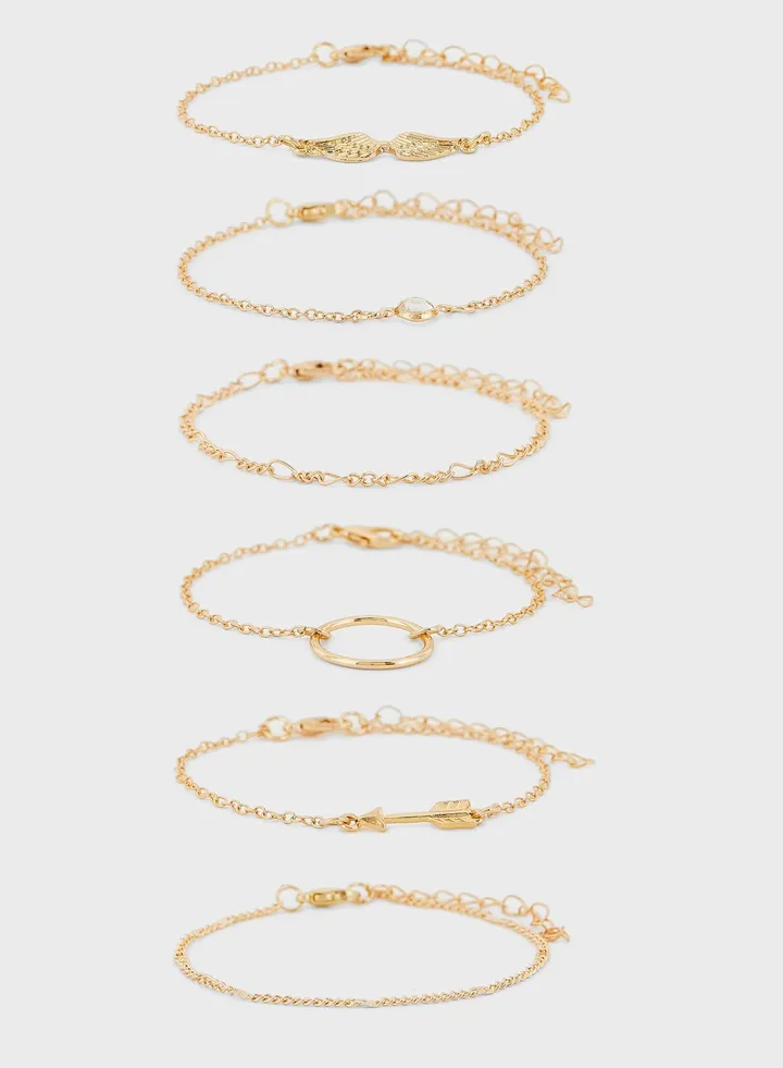 6 Pack Mix Bracelet Set