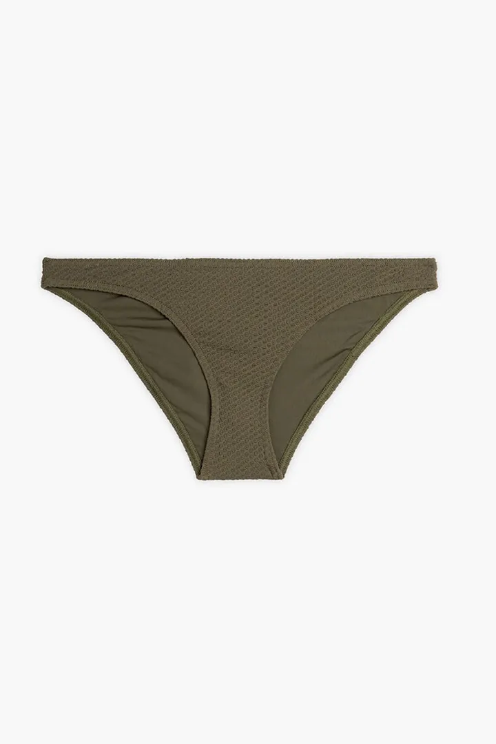 Heather textured low-rise bikini briefs