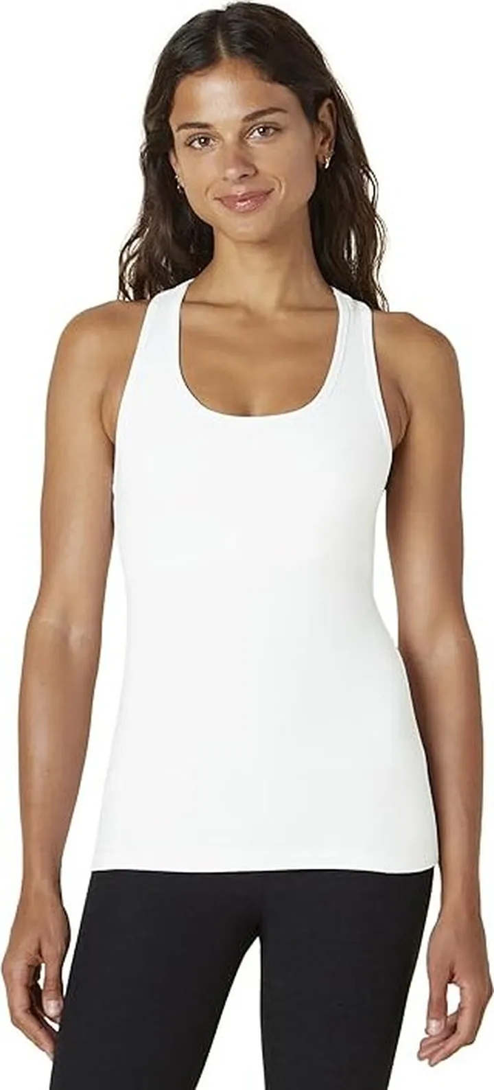 Beyond Yoga Spacedye Step Up Racerback Tank (Cloud White) Women's Clothing
