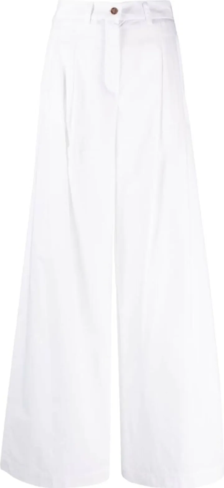 Pleat-Detail High-Waist Trousers