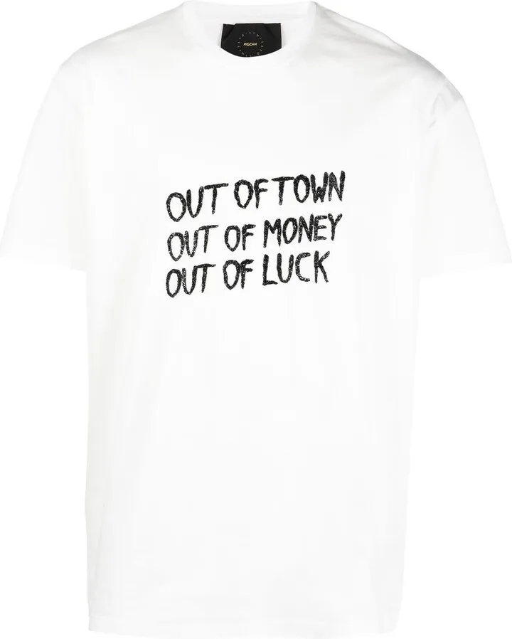 slogan-print short-sleeved T-shirt