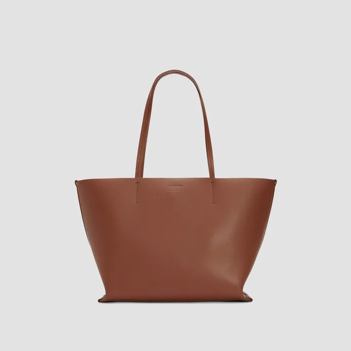 The Luxe Medium Italian Leather Tote