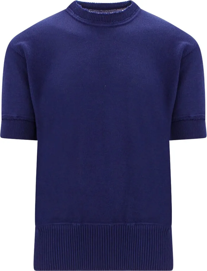 Wool blend t-shirt with iconic back stitching