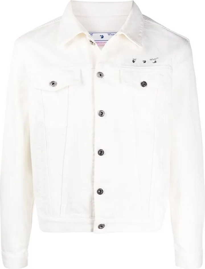 Caravaggio Arrow Slim-fit Denim Jacket White