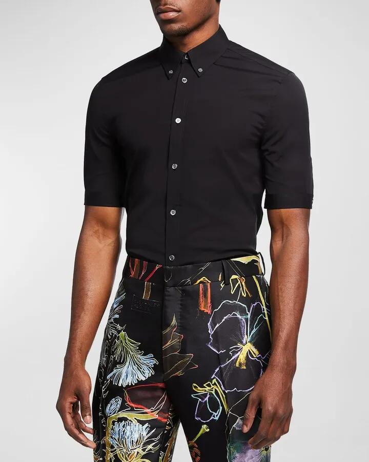 Men's Basic Point-Collar Sport Shirt