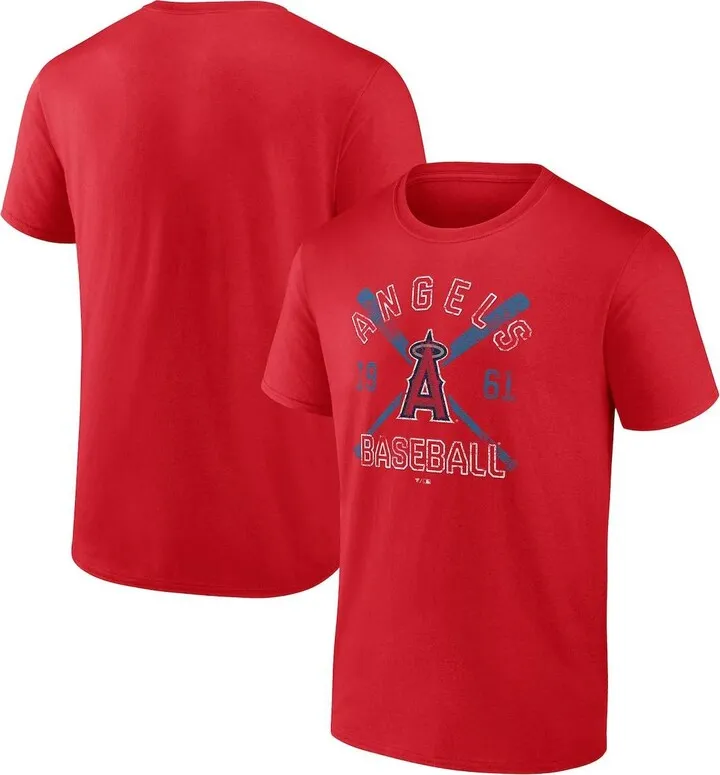Men's Fanatics Branded Red Los Angeles Angels Second Wind T-shirt